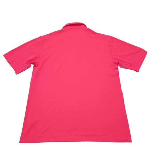 Nike Mens M Pink Short Sleeve Performance Preppy Collared Button Polo Golf Shirt - Picture 2 of 9